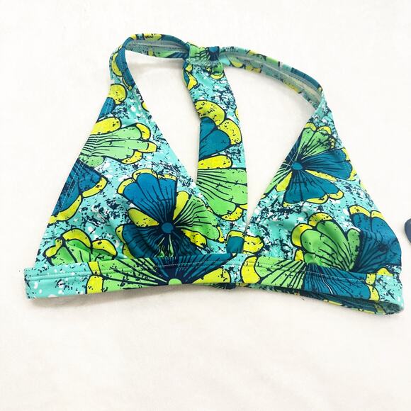 NEW Old Navy Blue and Green Bikini Top sz XS Bathing Suit Top - Picture 2 of 4
